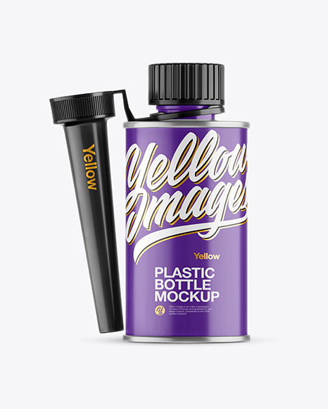 Glossy Bottle w/ Spout Cap Mockup