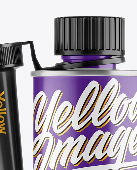 Glossy Bottle w/ Spout Cap Mockup