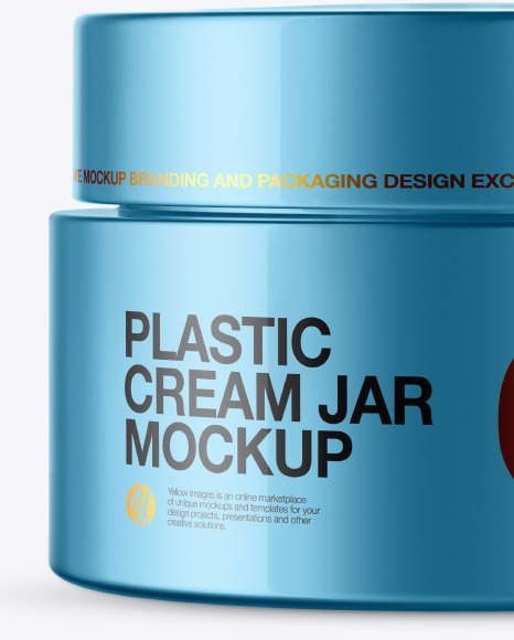 Download Metallic Cream Jar Mockup In Jar Mockups On Yellow Images Object Mockups PSD Mockup Templates