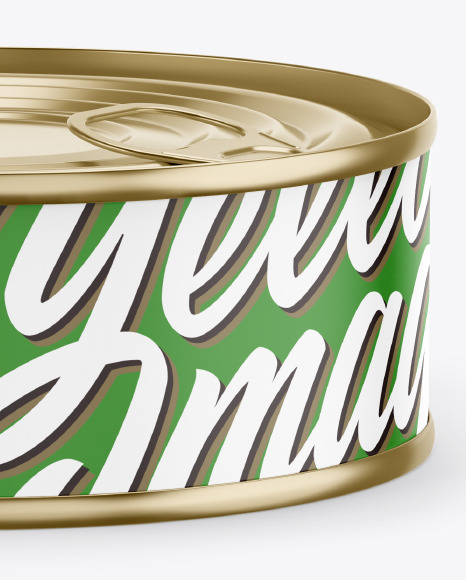 Tin Can Mockup In Can Mockups On Yellow Images Object Mockups