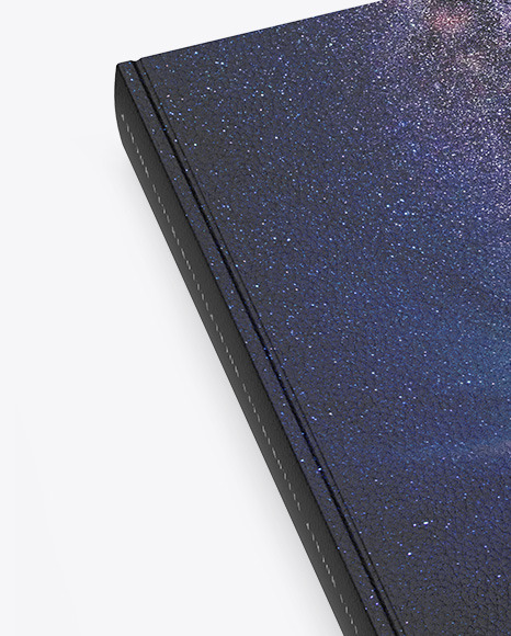 Book w  Leather Cover Mockup   Half Side View PSD #2