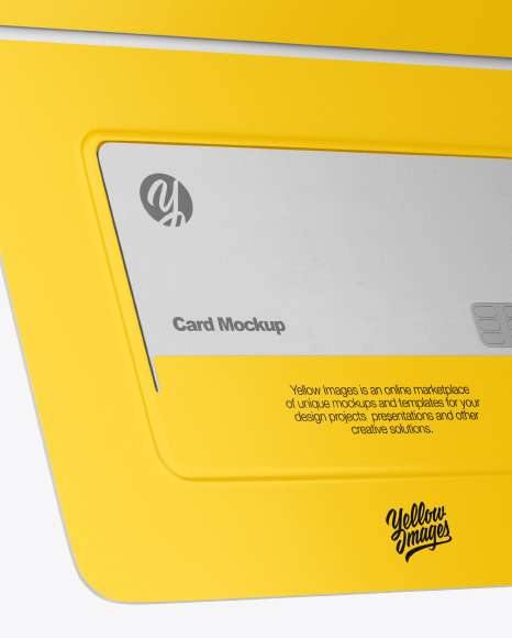 Download Credit Card Envelope Mockup In Stationery Mockups On Yellow Images Object Mockups PSD Mockup Templates