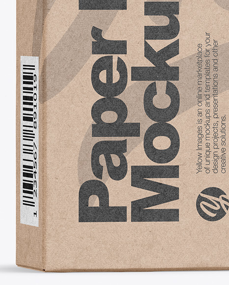 Kraft Box Mockup PSD #1