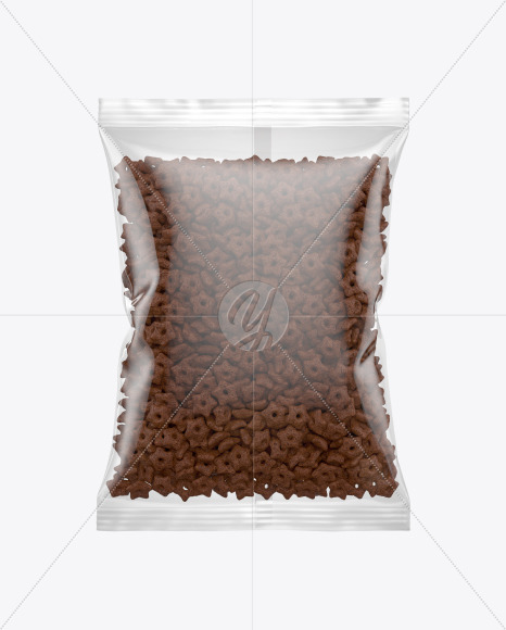 Bag With Chocolate Stars Cereal Mockup