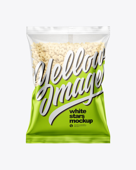 Bag With Corn Stars Cereal Mockup PSD #1