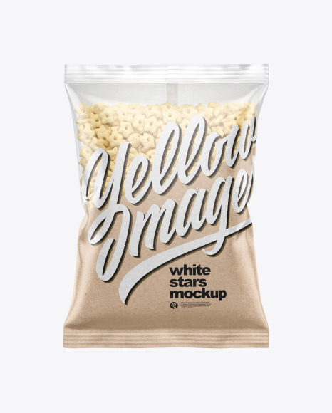 Bag With Corn Stars Cereal Mockup