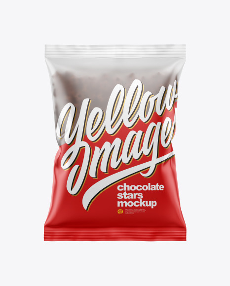 Download Frosted Bag With Chocolate Stars Cereal Mockup In Bag Sack Mockups On Yellow Images Object Mockups Yellowimages Mockups