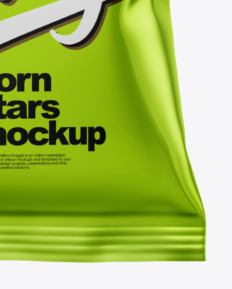 Download Frosted Bag With Honey Stars Cereal Mockup In Bag Sack Mockups On Yellow Images Object Mockups PSD Mockup Templates