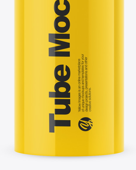 Download Glossy Sealant Tube Mockup In Tube Mockups On Yellow Images Object Mockups PSD Mockup Templates