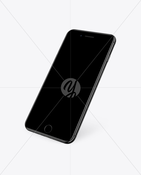 Jet Black Apple Iphone 7 Mockup