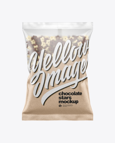 Download Matte Bag With Duo Stars Cereal Mockup In Bag Sack Mockups On Yellow Images Object Mockups