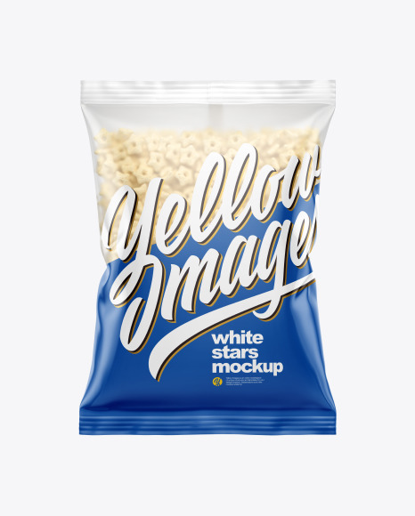 Matte Bag With Corn Stars Cereal Mockup PSD #2