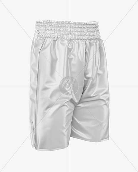 Download Boxing Shorts Mockup Half Side View In Apparel Mockups On Yellow Images Object Mockups PSD Mockup Templates