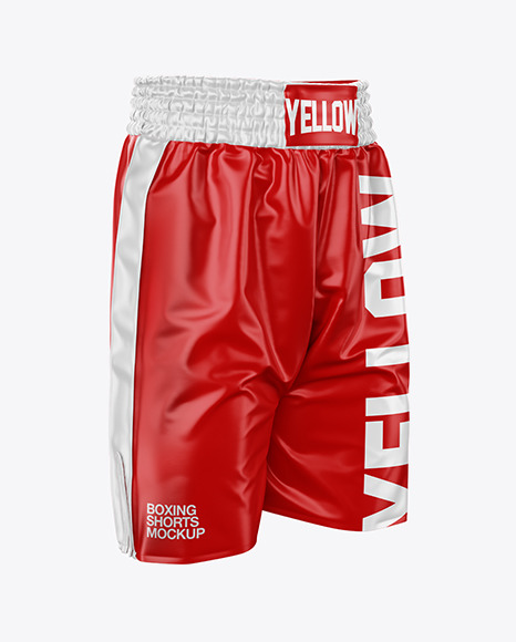 Boxing Shorts Mockup - Half Side View