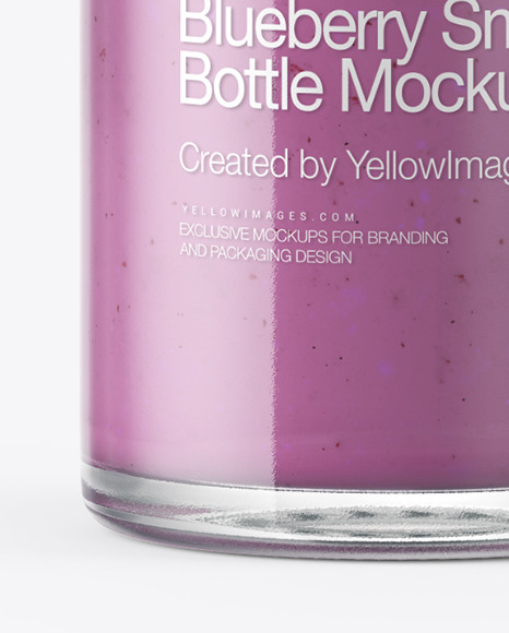 Download Blueberry Smoothie Bottle Mockup In Bottle Mockups On Yellow Images Object Mockups