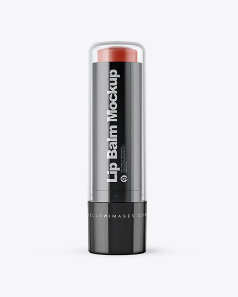 Glossy Lip Balm Tube Mockup