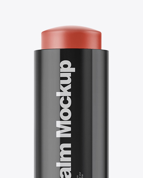 Glossy Lip Balm Tube Mockup