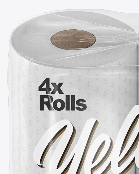 Download Toilet Paper 4 Pack Mockup in Packaging Mockups on Yellow Images Object Mockups