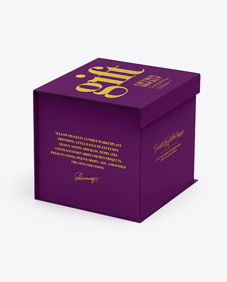 Download Matte Box Mockup In Box Mockups On Yellow Images Object Mockups