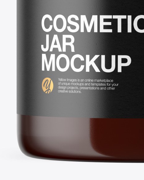 Download Dark Amber Cosmetic Jar Mockup In Jar Mockups On Yellow Images Object Mockups Yellowimages Mockups