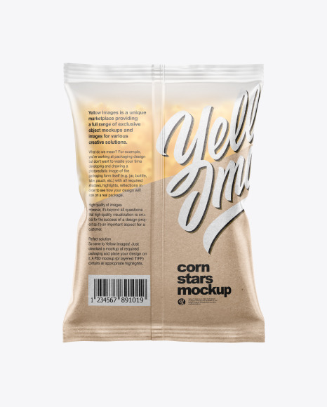 Frosted Bag With Honey Stars Cereal Mockup PSD #6