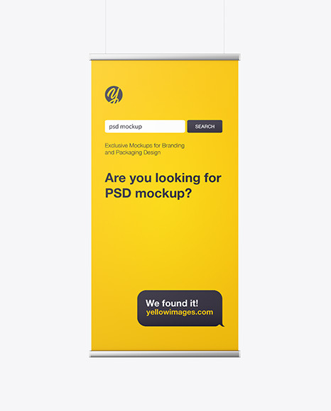 Download Metallic Frame Banner Mockup In Indoor Advertising Mockups On Yellow Images Object Mockups Yellowimages Mockups