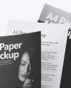 Three Textured A4 Papers Mockup