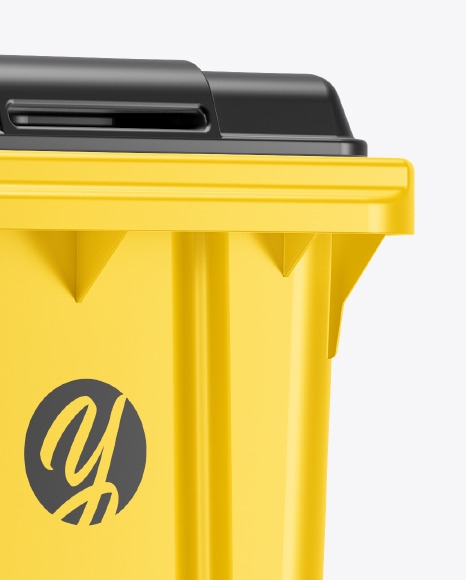 Download Plastic Rubbish Bin Mockup in Object Mockups on Yellow ...