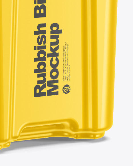 Download Plastic Rubbish Bin Mockup In Object Mockups On Yellow Images Object Mockups PSD Mockup Templates