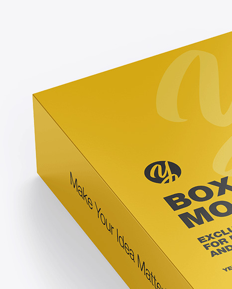 Glossy Paper Box Mockup In Box Mockups On Yellow Images Object Mockups