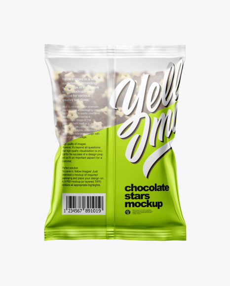 Matte Bag With Duo Stars Cereal Mockup PSD #1