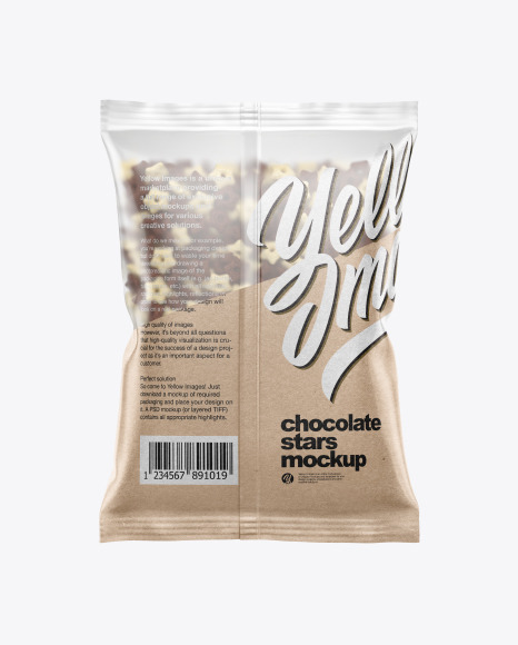 Matte Bag With Duo Stars Cereal Mockup PSD #6