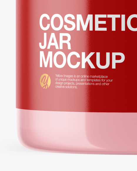 Clear Cosmetic Jar Mockup PSD #4