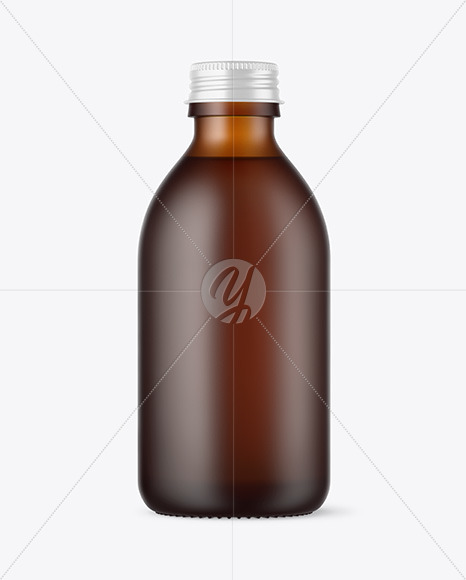 Download Frosted Amber Glass Bottle Mockup in Bottle Mockups on Yellow Images Object Mockups