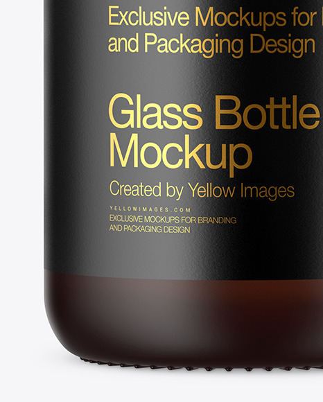 Download Frosted Amber Glass Bottle Mockup In Bottle Mockups On Yellow Images Object Mockups PSD Mockup Templates