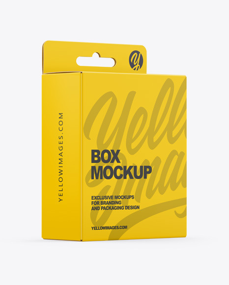 Paper Box Mockup In Box Mockups On Yellow Images Object Mockups