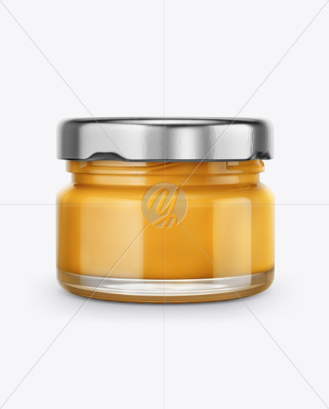 Glass Jar With Honey Mockup In Jar Mockups On Yellow Images Object Mockups