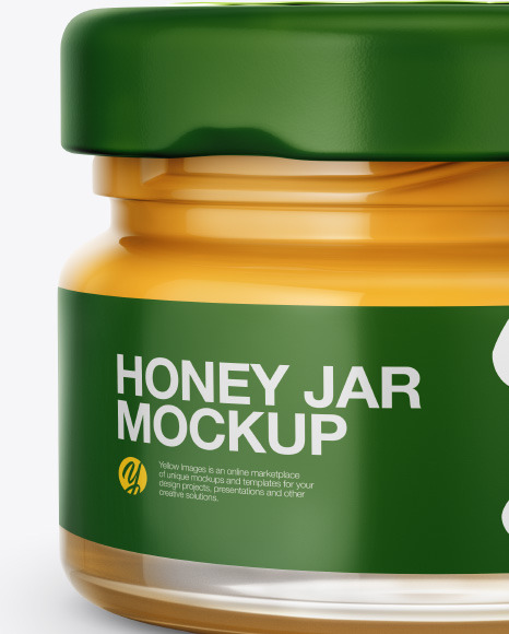 Download Glass Jar With Honey Mockup In Jar Mockups On Yellow Images Object Mockups PSD Mockup Templates