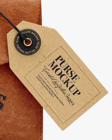 Leather Purse w  Label Mockup PSD #4