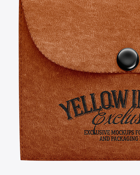 Leather Purse w  Label Mockup PSD #6