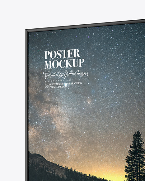 Metallic Frame Poster Mockup Mockup