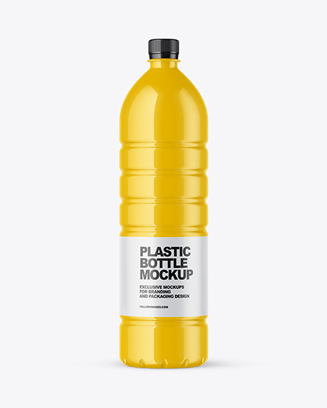 Download Glossy Pet Bottle Mockup In Bottle Mockups On Yellow Images Object Mockups PSD Mockup Templates