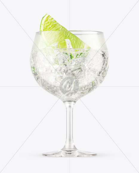 Download Gin & Tonic Cocktail Glass Mockup in Cup & Bowl Mockups on ...