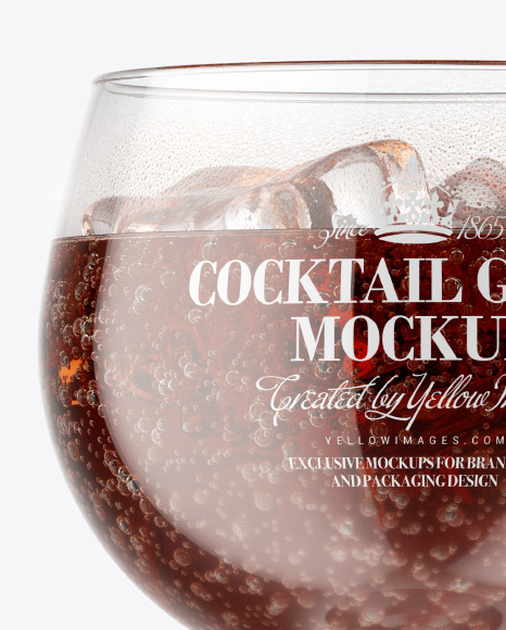 Download Rum Cola Cocktail Glass Mockup In Cup Bowl Mockups On Yellow Images Object Mockups Yellowimages Mockups