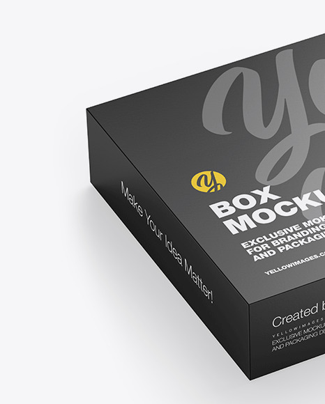 Matte Paper Box Mockup