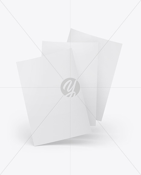 Three Textured A4 Papers Mockup