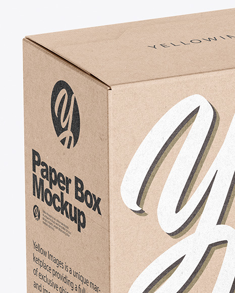 Kraft Box Mockup PSD #2