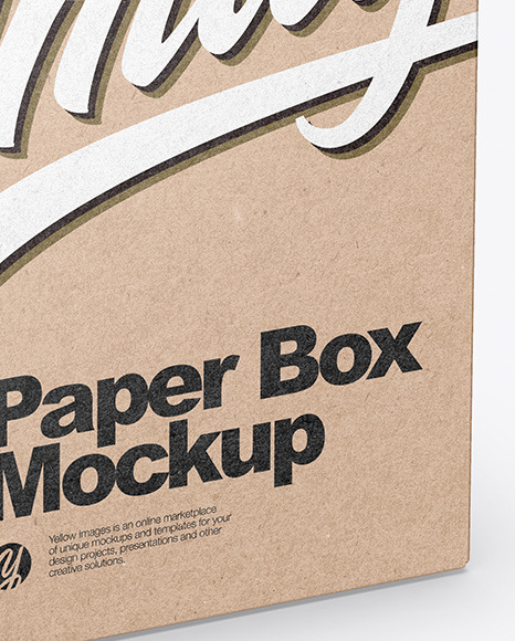 Download Kraft Box Mockup In Box Mockups On Yellow Images Object Mockups