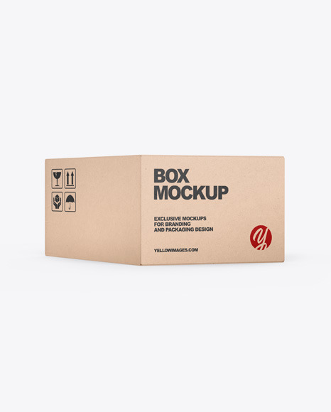 Kraft Box Mockup PSD #2