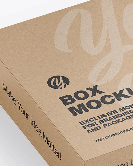 Download Kraft Paper Box Mockup In Box Mockups On Yellow Images Object Mockups Yellowimages Mockups